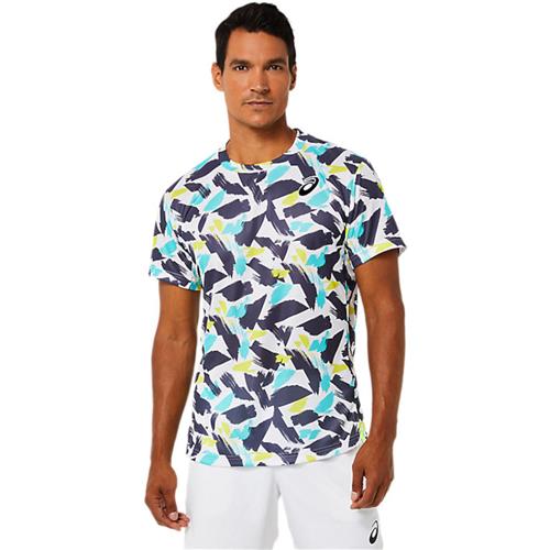 Asics Mens Match Graphic Short Sleeved Top (Brilliant White)