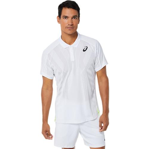 Asics Mens Match Actibreeze Polo Shirt (Brilliant White)