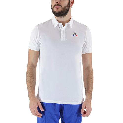 Le Coq Sportif Men’s Tennis Polo Short Sleeve No5 (Optical White)