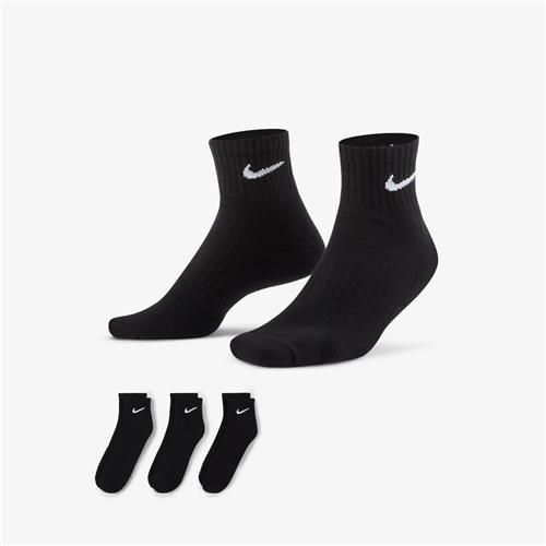 Nike Everyday Cotton Cushioned Ankle Socks (Black)