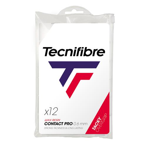 Tecnifibre Contact Pro .06mm Overgrip 12 Pack (White)