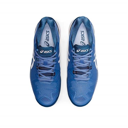Asics Gel-Resolution 8 Clay Mens Tennis Shoes (Blue Harmony White ...