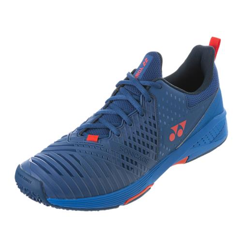 Yonex Sonicage 3 2022 Mens Clay Tennis Shoes (Navy/Red)