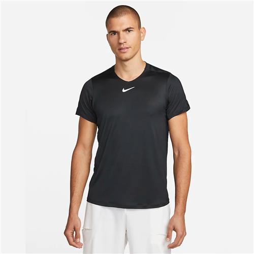 Nike Court DriFit Advantage Mens Tennis Top (Black/White)