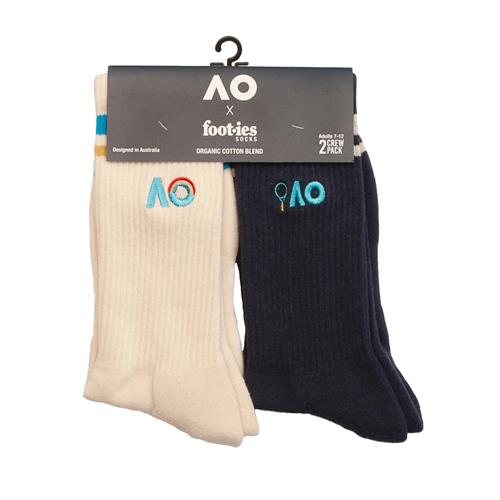 AO Sock for Everyone 2 Pack Crew Sneaker Sock