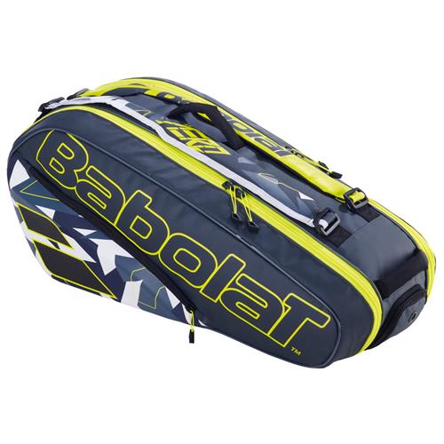 Babolat Pure Aero 6 Pack Racquet Bag 2023 (Grey/Yellow/White)