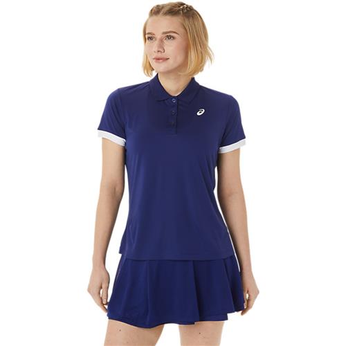 Asics Womens Court Polo Shirt (Dive Blue)