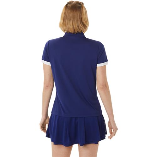Asics Womens Court Polo Shirt (Dive Blue) » Strung Out