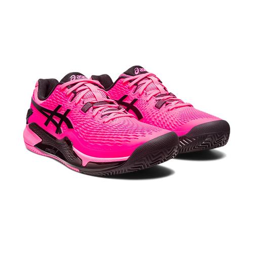 Asics Gel-Resolution 9 Clay Men’s Tennis Shoes (Hot Pink/Black)