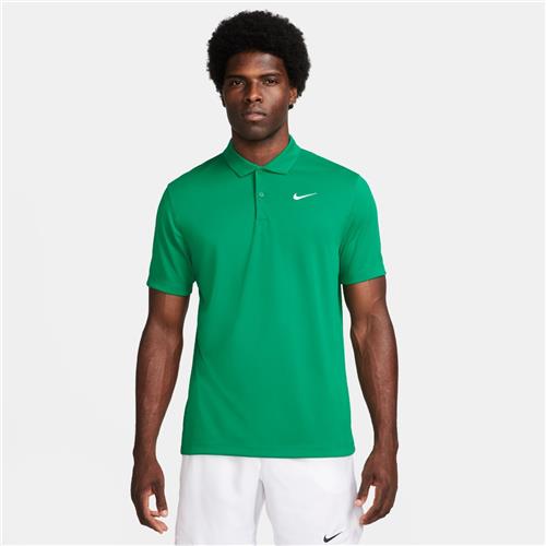 Nike Court Dri-Fit Mens Tennis Solid Polo (Green)