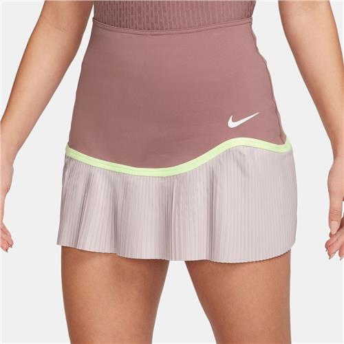 NikeCourt Women’s Dri-Fit Advantage Short Pleated Skirt (Smokey Mauve/Platinum Violet/White)