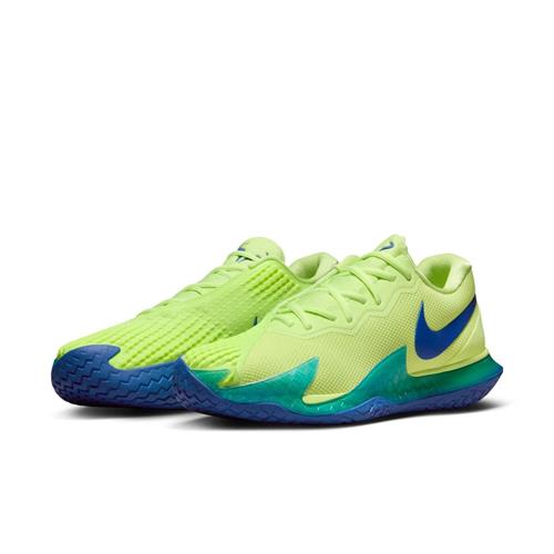 Nike Zoom Vapor Cage 4 RAFA Men’s HC Tennis Shoes (LT Lemon Twist/Game Royal-LT Photo Blue)