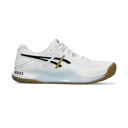 Asics Boss X Gel-Resolution 9 Hardcourt Mens Tennis Shoes (White/Black)